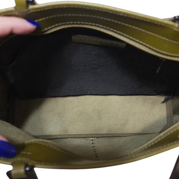 LAMARTHE Olive Green‎ Leather Tote Bag Made in Italy - Picture 9 of 15